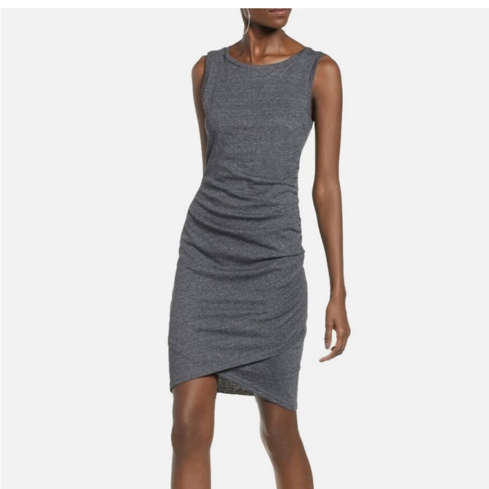 Leith charcoal Ruched Bodycon Dress